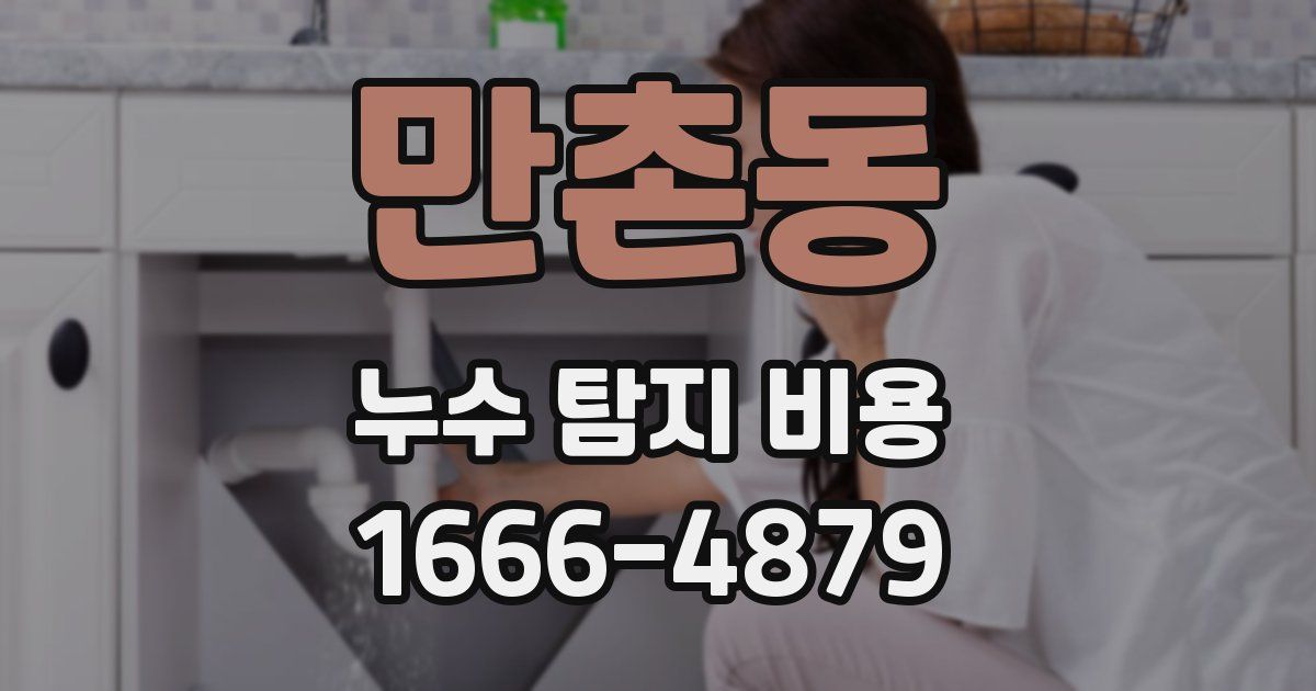만촌동 누수 탐지 비용
