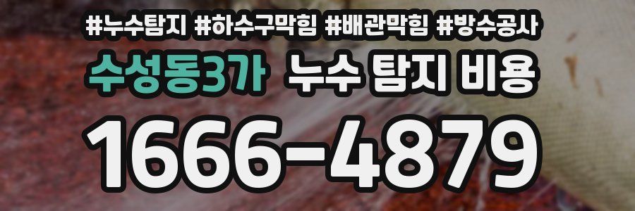 수성동3가 누수 탐지 비용