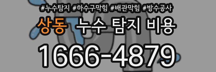상동 누수 탐지 비용