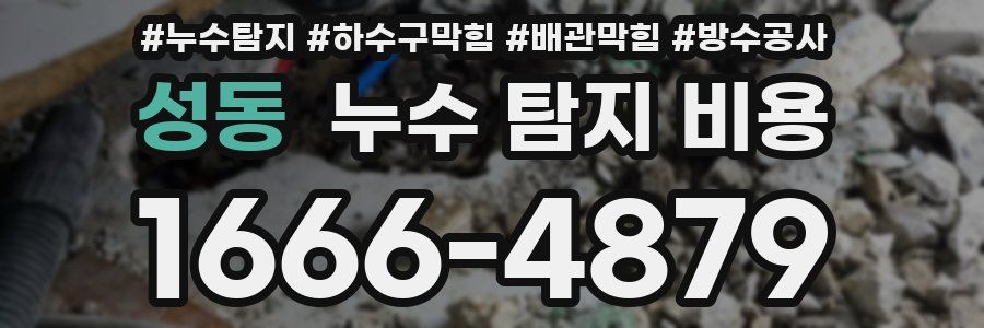 성동 누수 탐지 비용