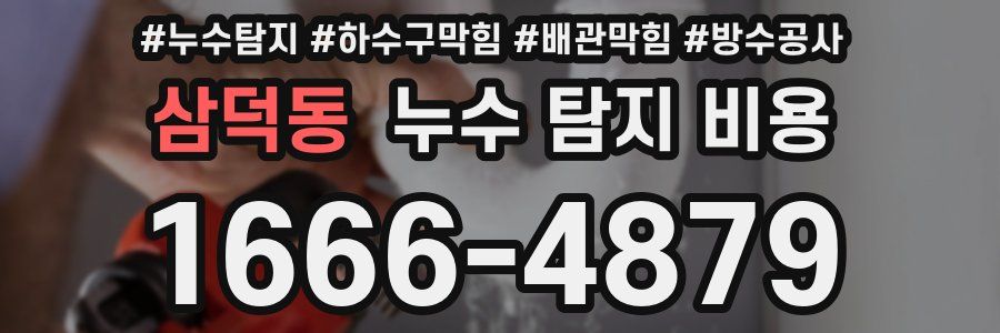 삼덕동 누수 탐지 비용