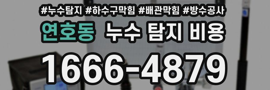 연호동 누수 탐지 비용