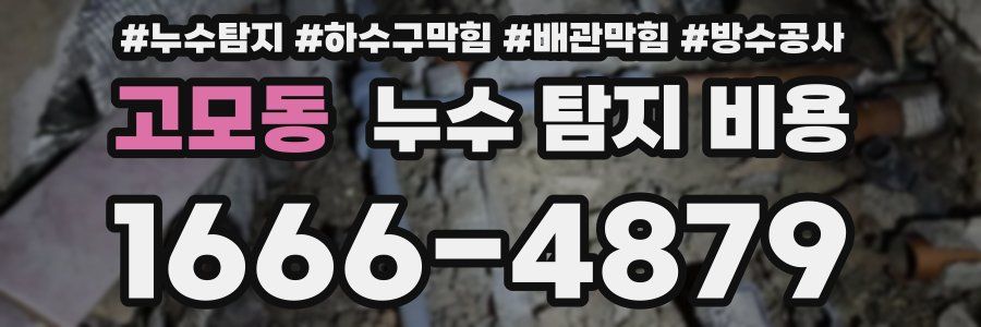 고모동 누수 탐지 비용