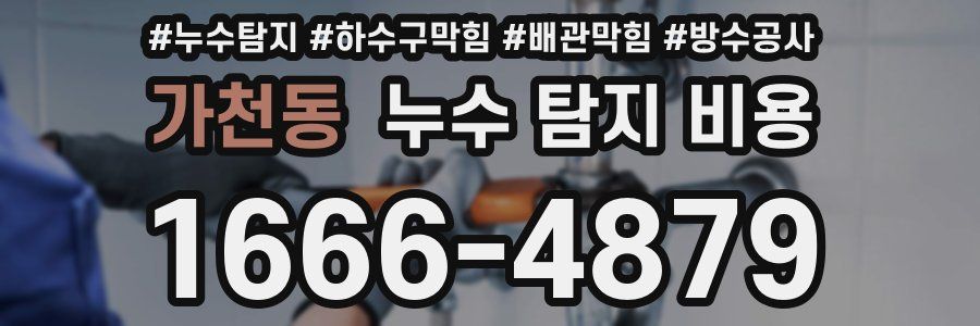 가천동 누수 탐지 비용