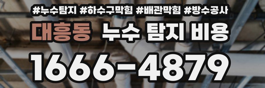 대흥동 누수 탐지 비용