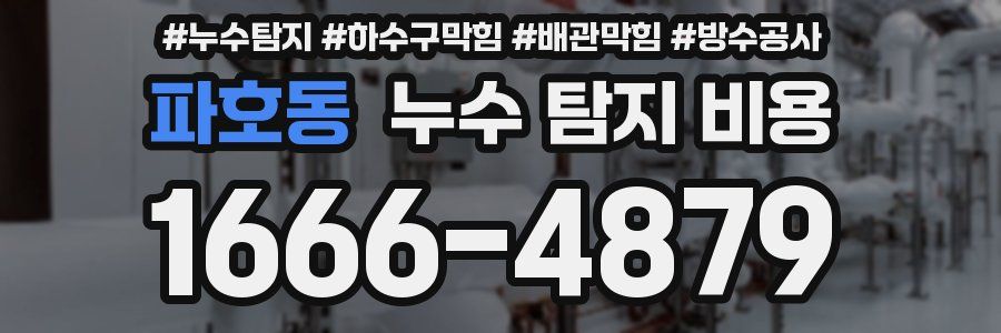 파호동 누수 탐지 비용