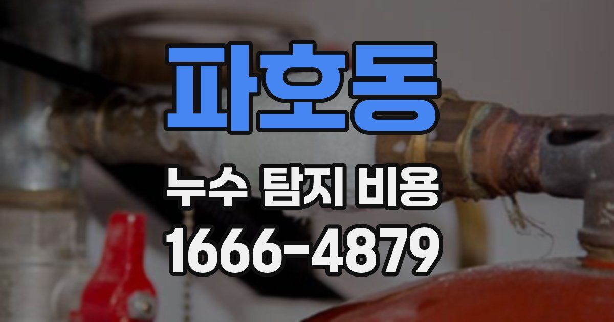 파호동 누수 탐지 비용