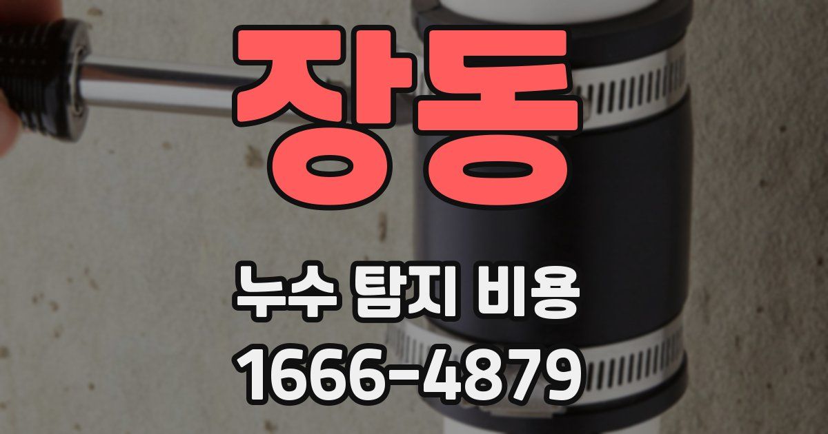 장동 누수 탐지 비용