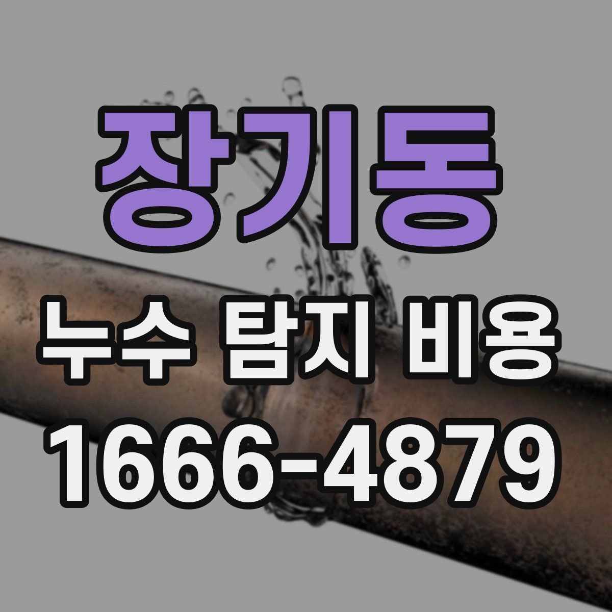 장기동 누수 탐지 비용
