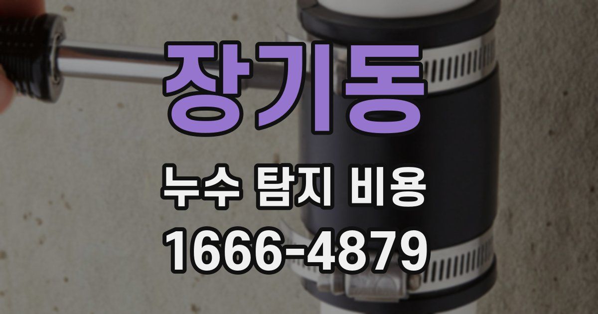 장기동 누수 탐지 비용