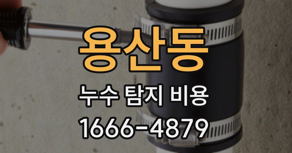 용산동 누수 탐지 비용
