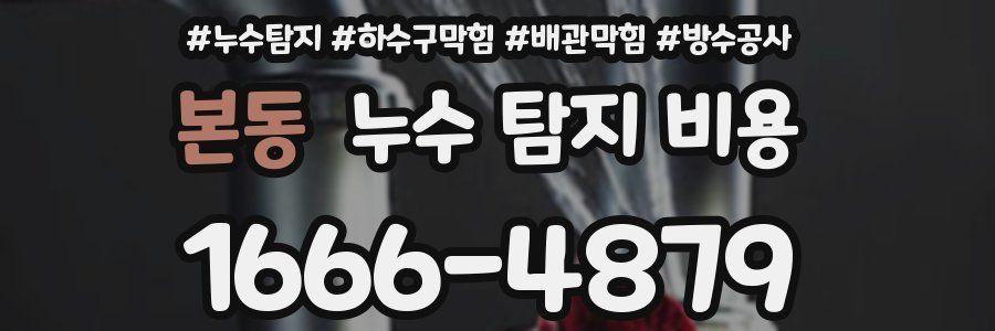 본동 누수 탐지 비용