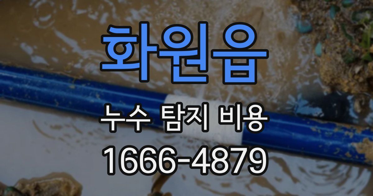 화원읍 누수 탐지 비용