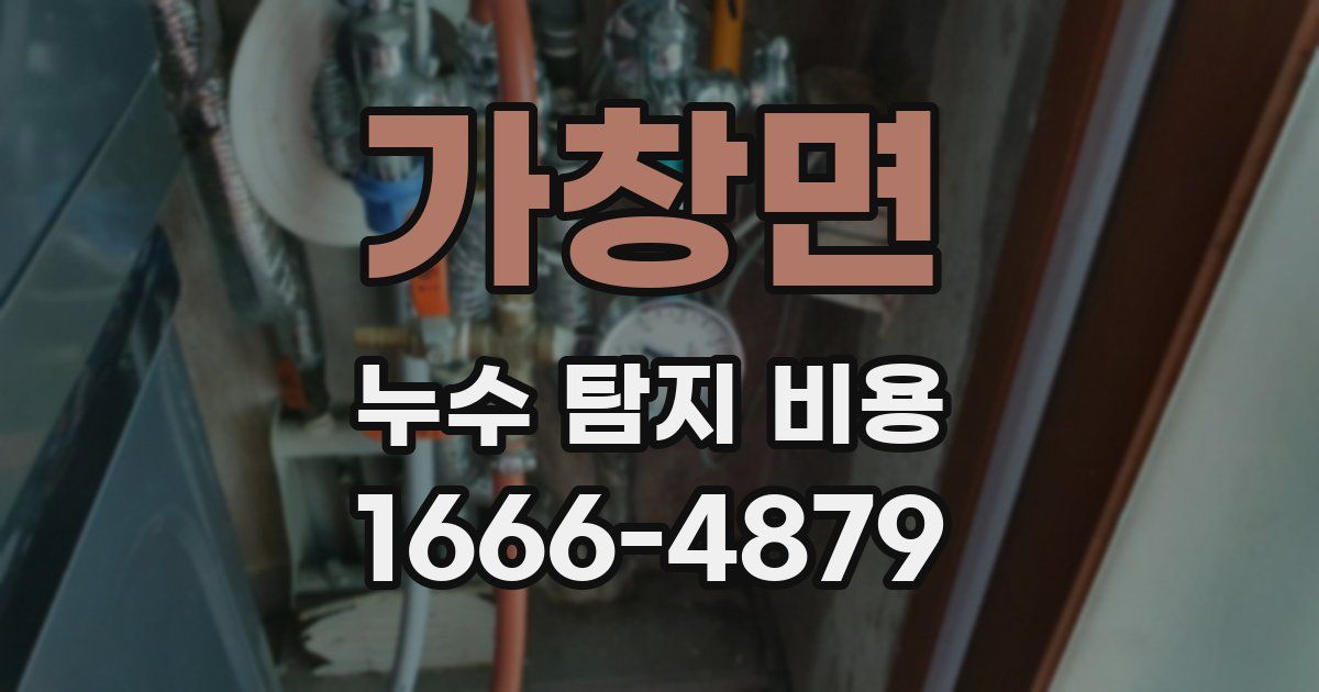 가창면 누수 탐지 비용