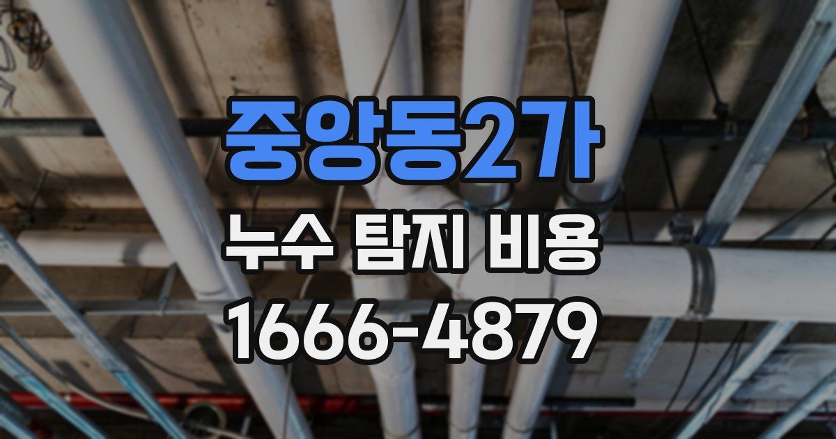 중앙동2가 누수 탐지 비용
