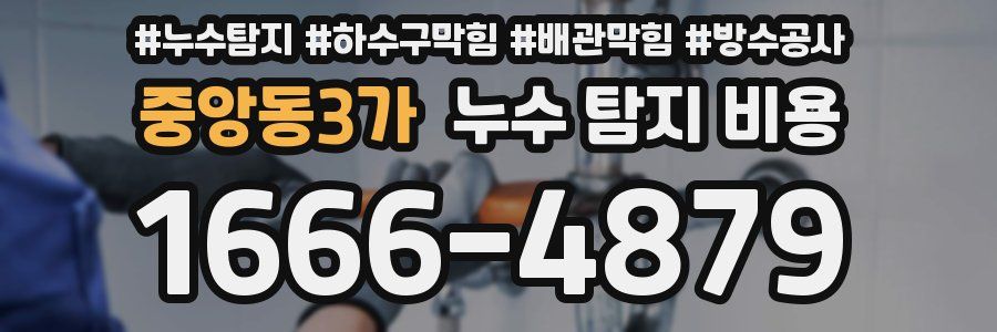 중앙동3가 누수 탐지 비용
