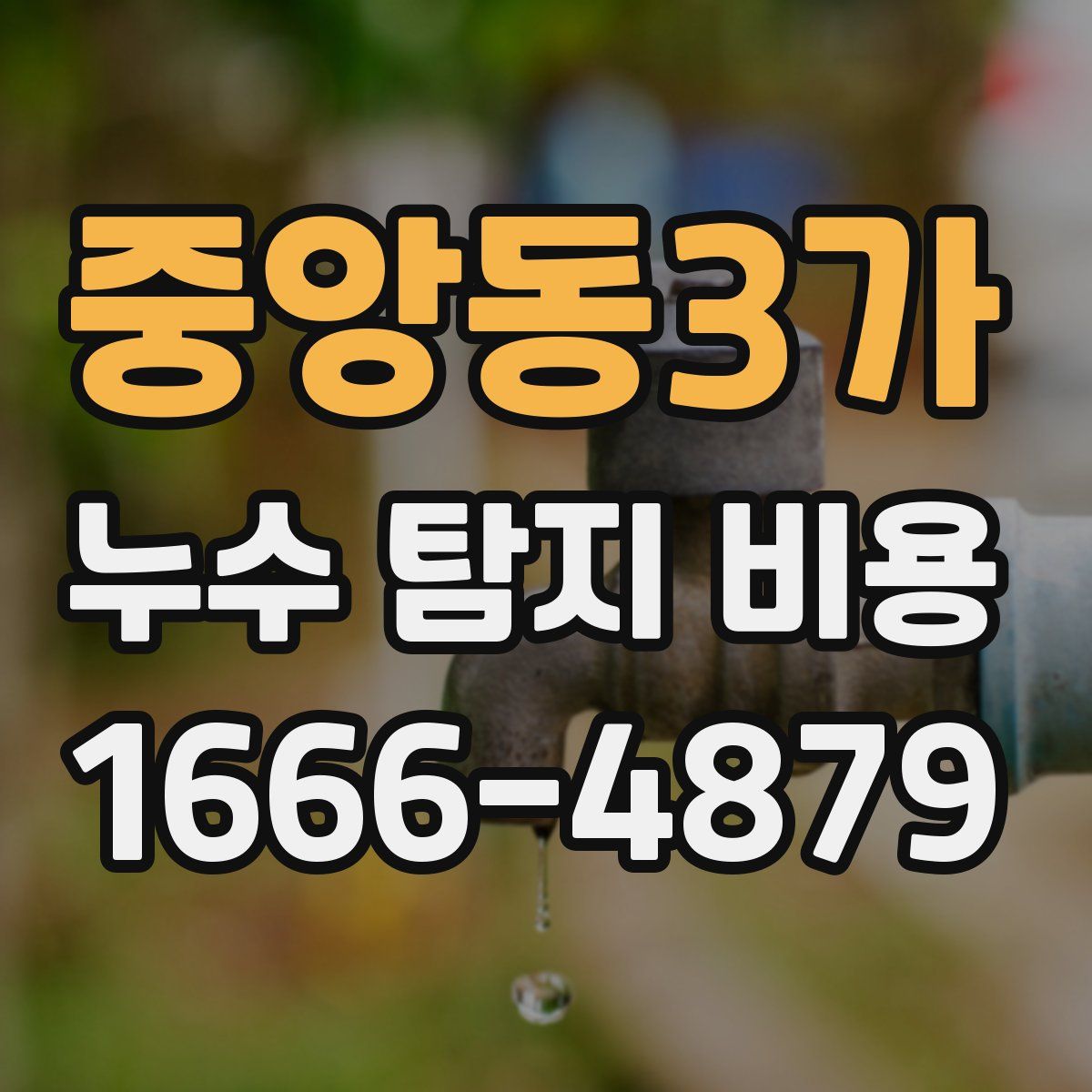 중앙동3가 누수 탐지 비용