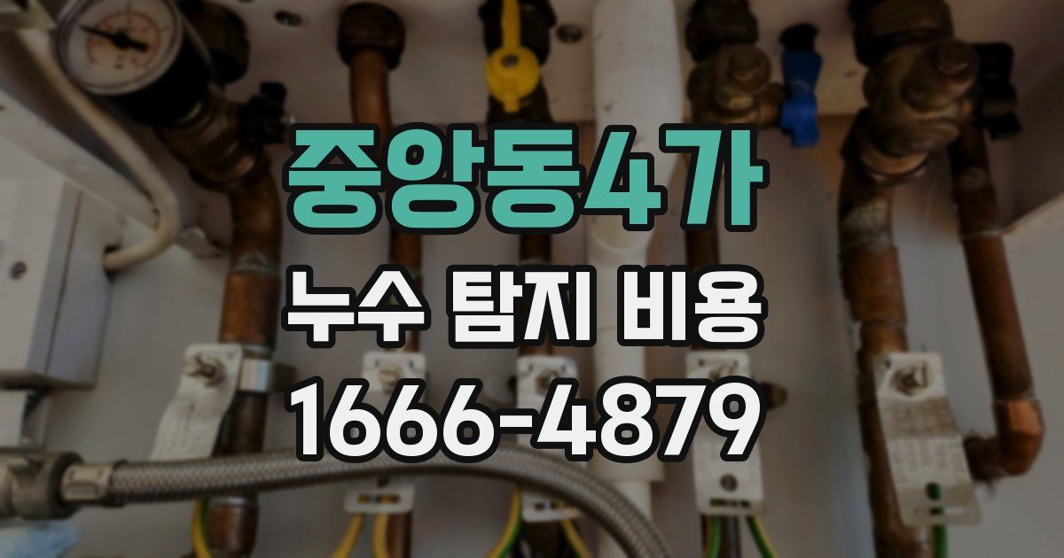 중앙동4가 누수 탐지 비용