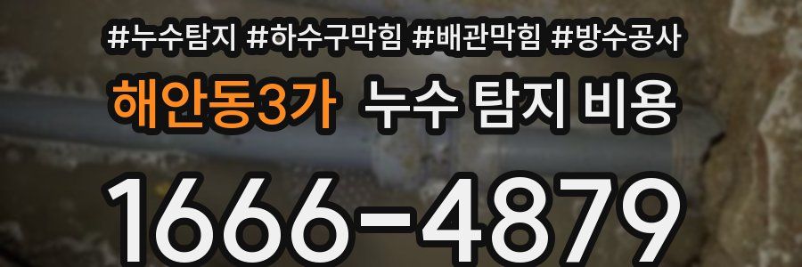 해안동3가 누수 탐지 비용