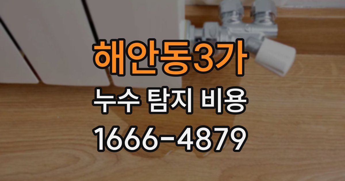해안동3가 누수 탐지 비용