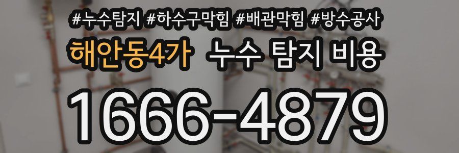 해안동4가 누수 탐지 비용