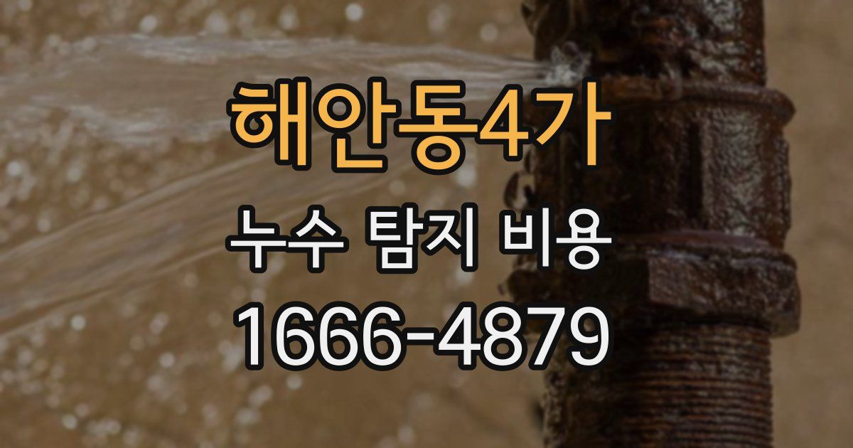 해안동4가 누수 탐지 비용