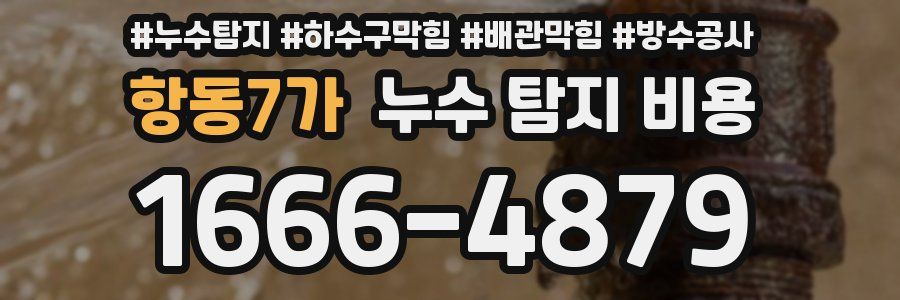 항동7가 누수 탐지 비용