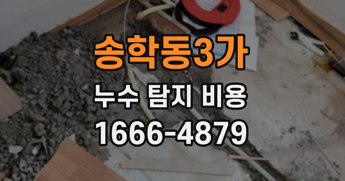 송학동3가 누수 탐지 비용