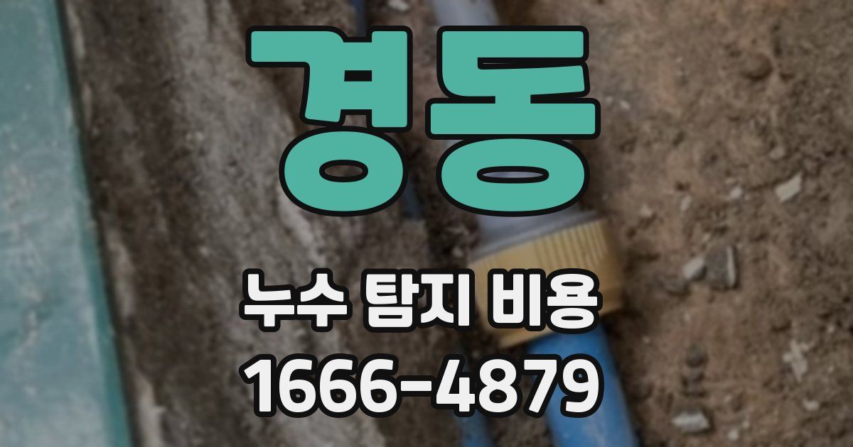 경동 누수 탐지 비용