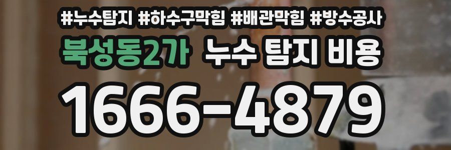 북성동2가 누수 탐지 비용