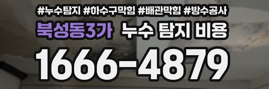 북성동3가 누수 탐지 비용