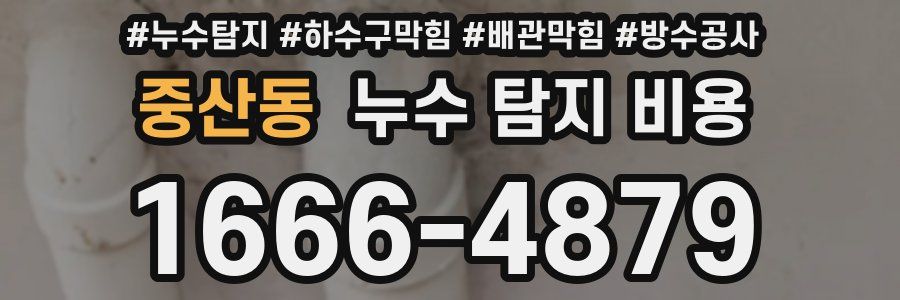중산동 누수 탐지 비용