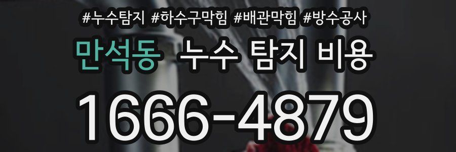 만석동 누수 탐지 비용