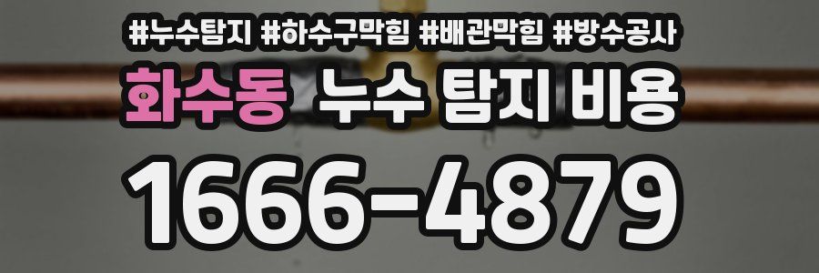 화수동 누수 탐지 비용