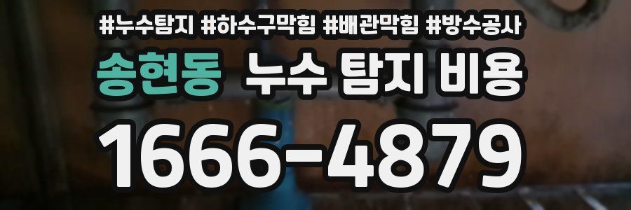 송현동 누수 탐지 비용