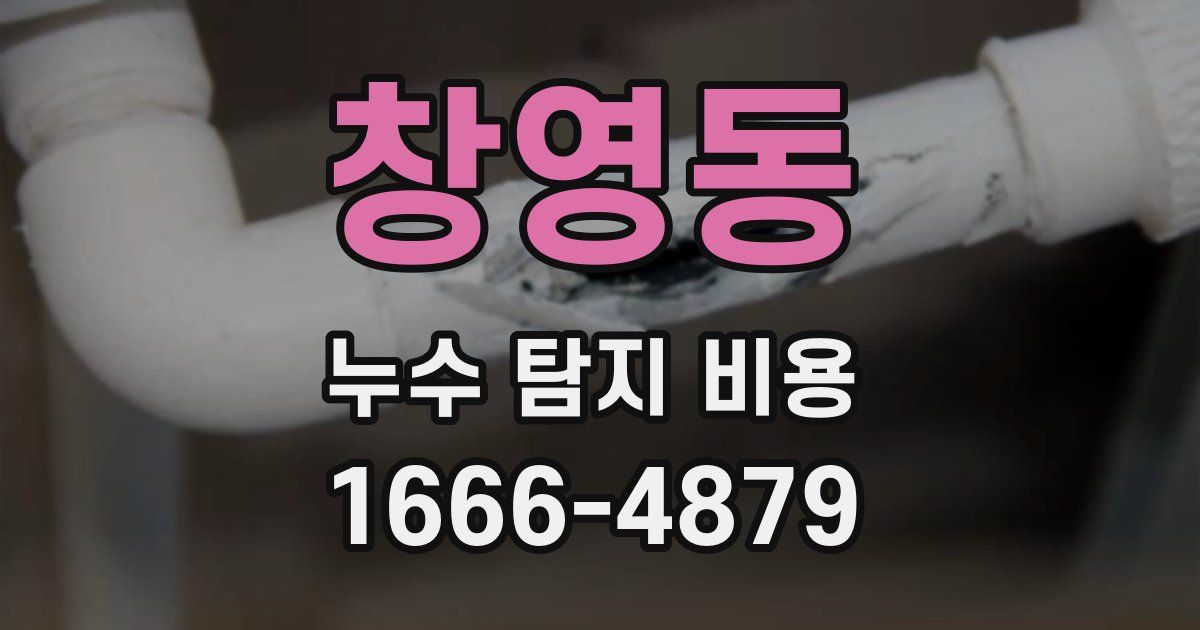 창영동 누수 탐지 비용
