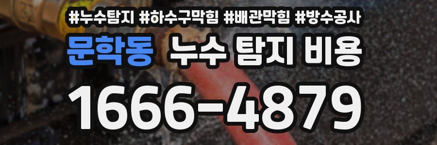 문학동 누수 탐지 비용