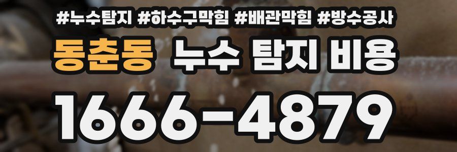 동춘동 누수 탐지 비용