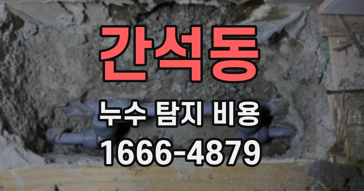 간석동 누수 탐지 비용