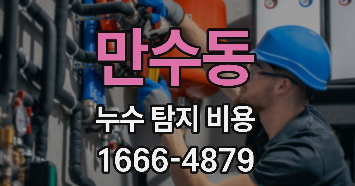 만수동 누수 탐지 비용