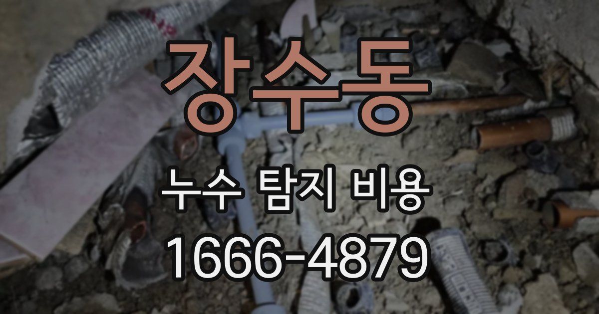 장수동 누수 탐지 비용