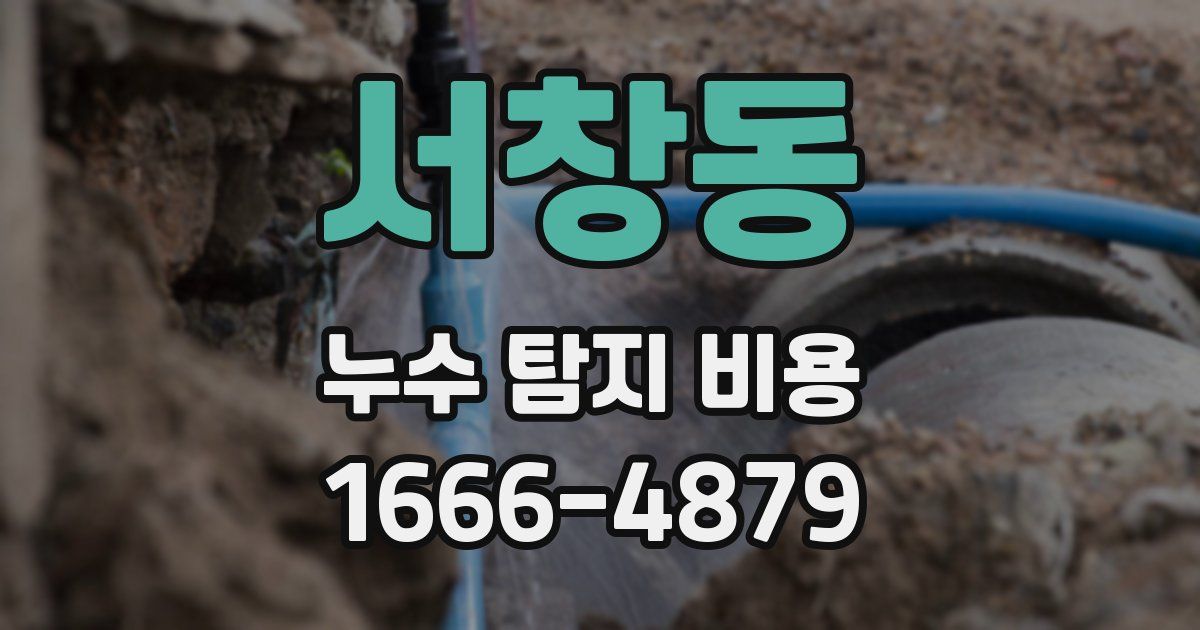 서창동 누수 탐지 비용