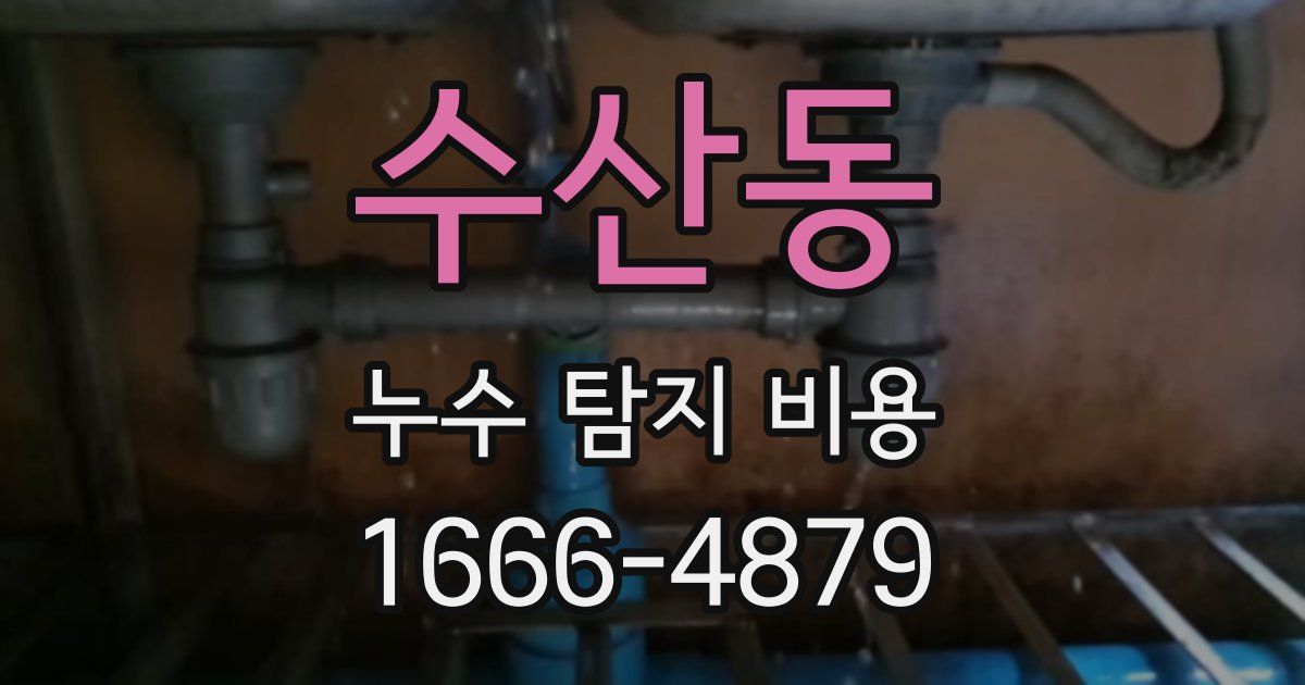 수산동 누수 탐지 비용