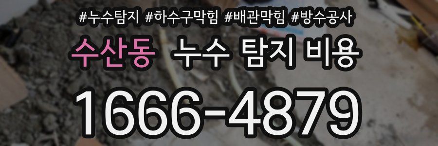 수산동 누수 탐지 비용