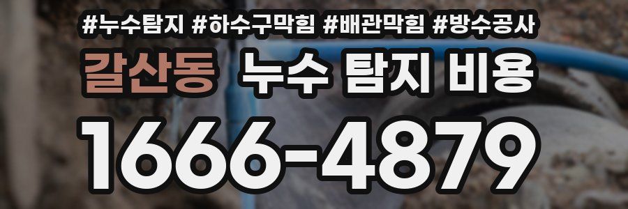 갈산동 누수 탐지 비용