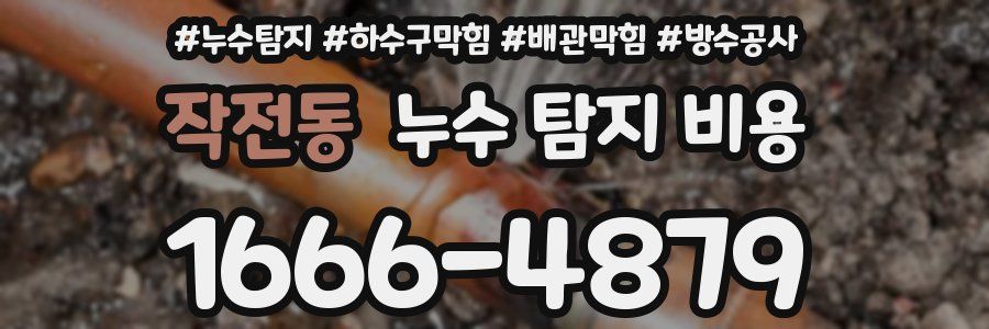 작전동 누수 탐지 비용