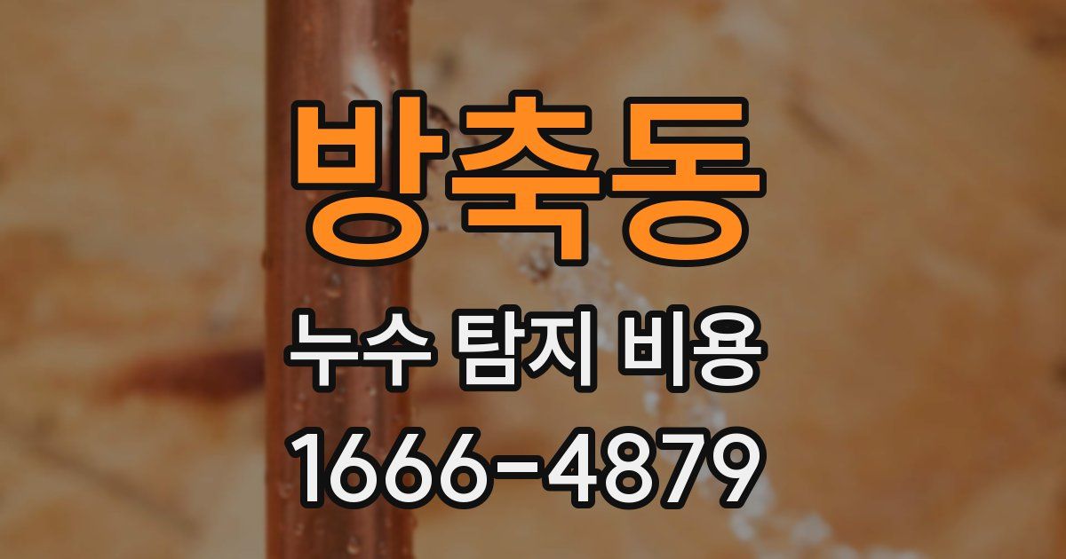 방축동 누수 탐지 비용