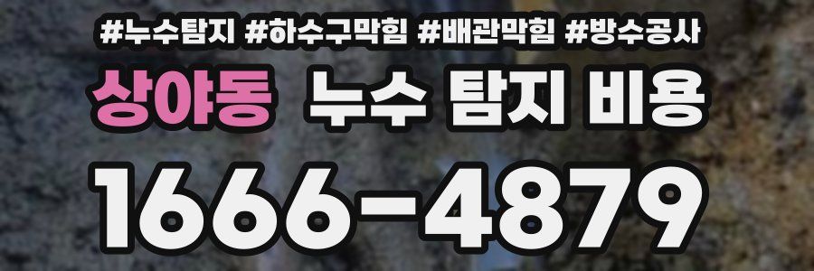 상야동 누수 탐지 비용