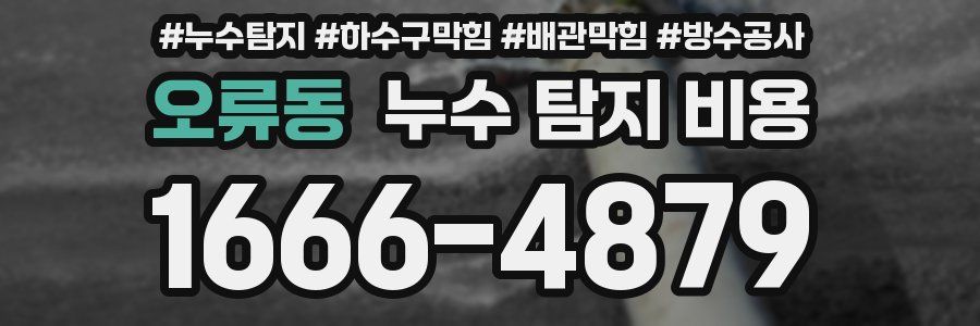 오류동 누수 탐지 비용