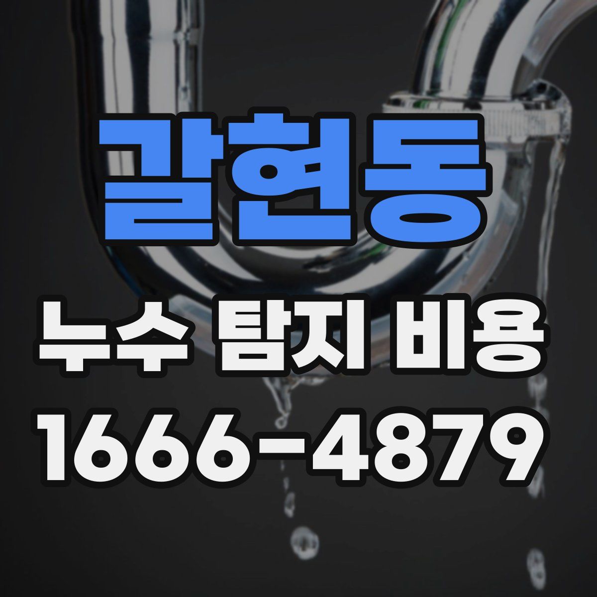 갈현동 누수 탐지 비용